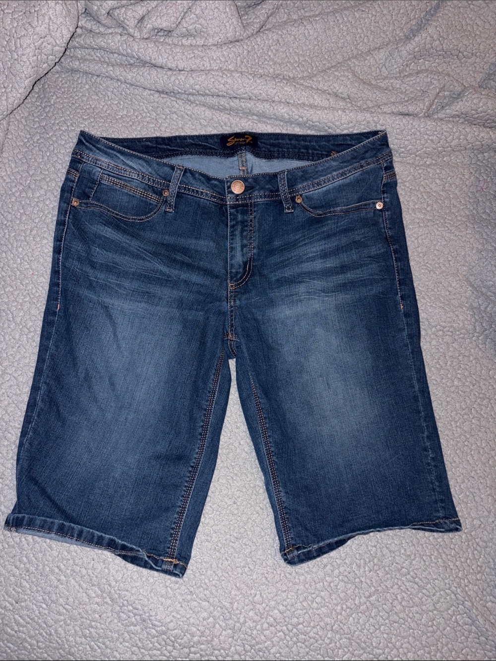 Seven7 Dark Blue Denim Jean shorts